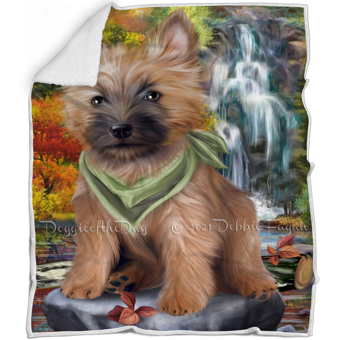 Scenic Waterfall Cairn Terrier Dog Blanket BLNKT63102