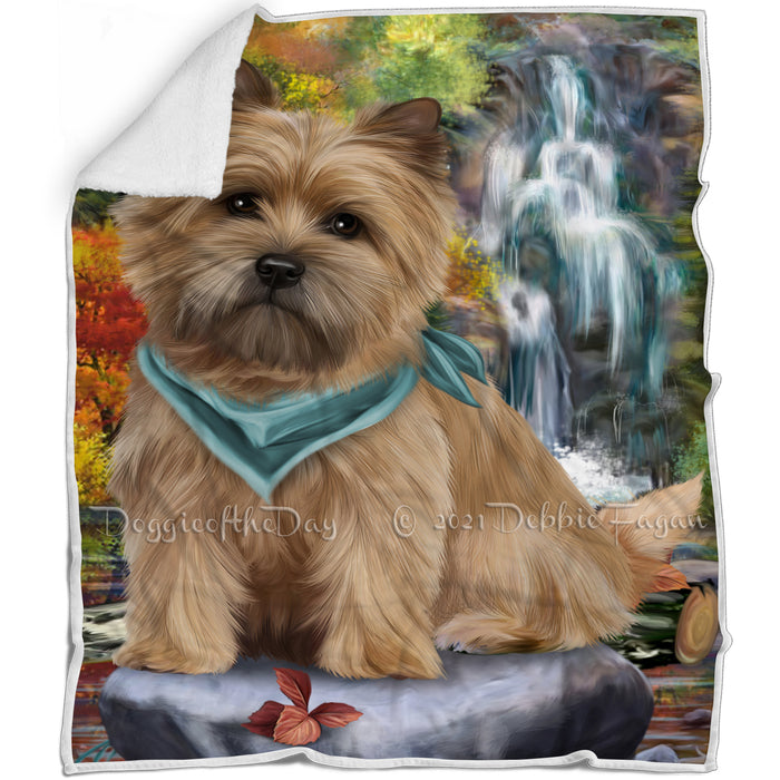 Scenic Waterfall Cairn Terrier Dog Blanket BLNKT63111
