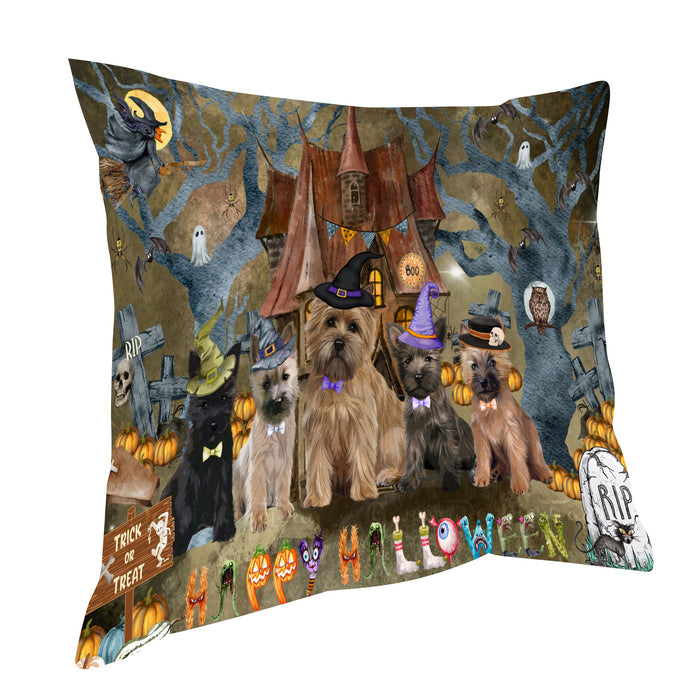 Cairn Terrier Pillow: Explore a Variety of Designs, Custom, Personalized, Pet Cushion for Sofa Couch Bed, Halloween Gift for Dog Lovers