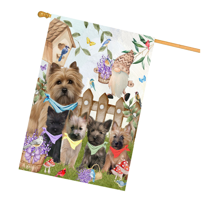 Cairn Terrier Dogs House Flag: Explore a Variety of Designs, Custom, Personalized, Weather Resistant, Double-Sided, Home Outside Yard Decor for Dog and Pet Lovers