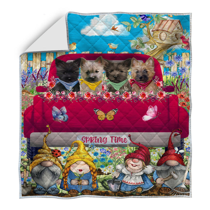 Cairn Terrier Quilt: Explore a Variety of Custom Designs, Personalized, Bedding Coverlet Quilted, Gift for Dog and Pet Lovers