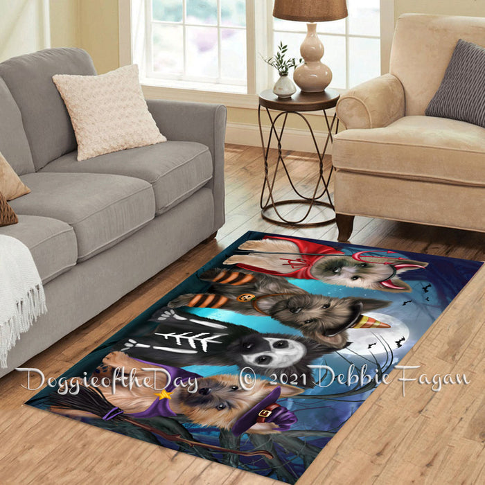 Happy Halloween Trick or Treat Cairn Terrier Dogs Polyester Living Room Carpet Area Rug ARUG66208