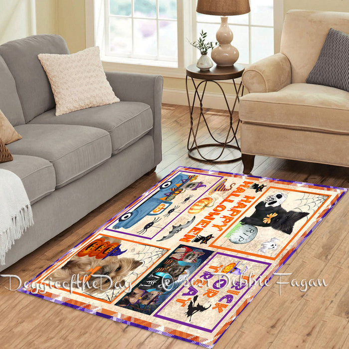 Happy Halloween Trick or Treat Cairn Terrier Dogs Polyester Living Room Carpet Area Rug ARUG65557