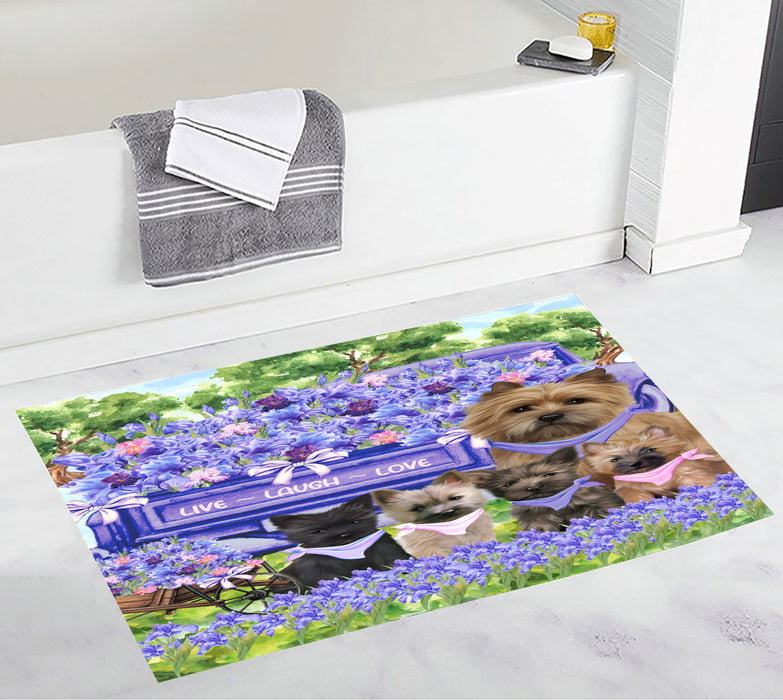 Cairn Terrier Bath Mat: Non-Slip Bathroom Rug Mats, Custom, Explore a Variety of Designs, Personalized, Gift for Pet and Dog Lovers