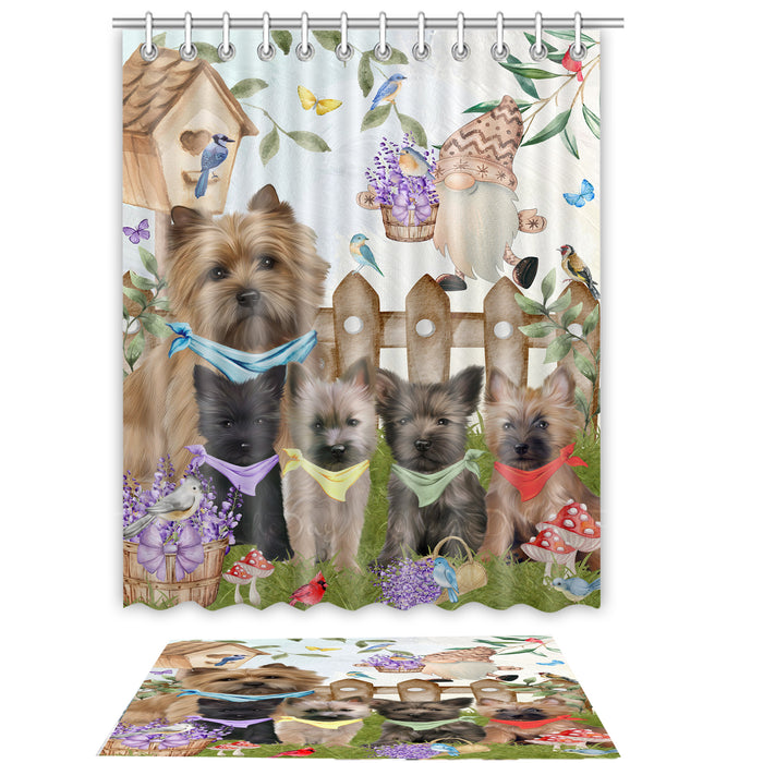 Cairn Terrier Shower Curtain with Bath Mat Set: Explore a Variety of Designs, Personalized, Custom, Curtains and Rug Bathroom Decor, Dog and Pet Lovers Gift