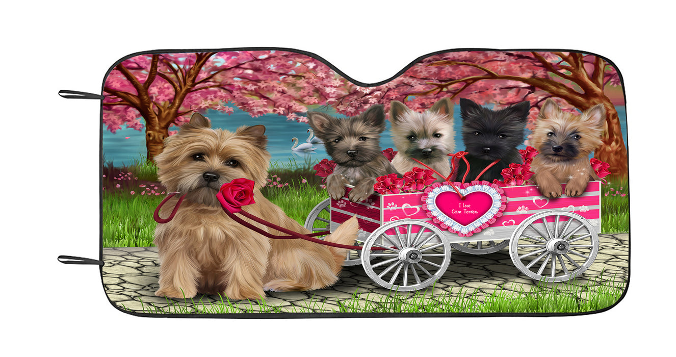 I Love Cairn Terrier Dogs in a Cart Car Sun Shade