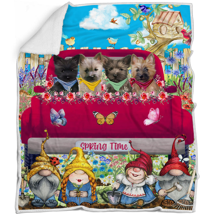 Cairn Terrier Bed Blanket, Explore a Variety of Designs, Custom, Soft and Cozy, Personalized, Throw Woven, Fleece and Sherpa, Gift for Pet and Dog Lovers
