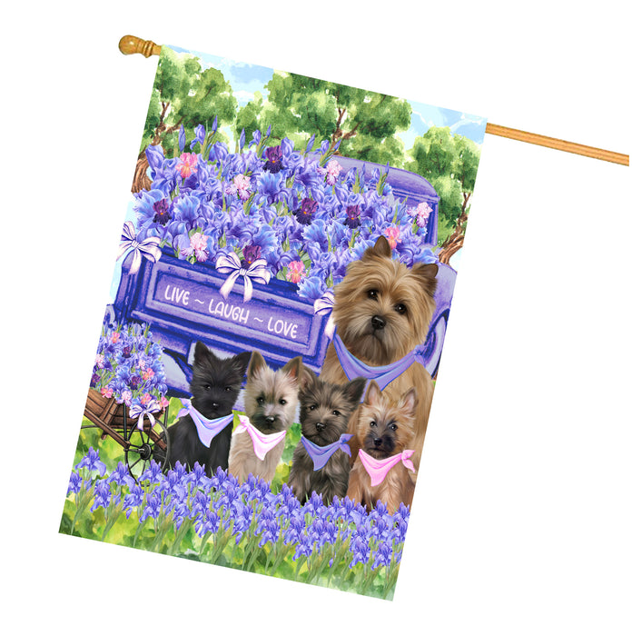 Cairn Terrier Dogs House Flag for Dog and Pet Lovers, Explore a Variety of Designs, Custom, Personalized, Weather Resistant, Double-Sided, Home Outside Yard Decor