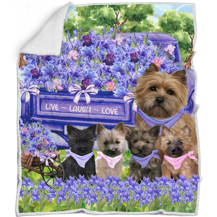 Cairn Terrier Bed Blanket, Explore a Variety of Designs, Personalized, Throw Sherpa, Fleece and Woven, Custom, Soft and Cozy, Dog Gift for Pet Lovers