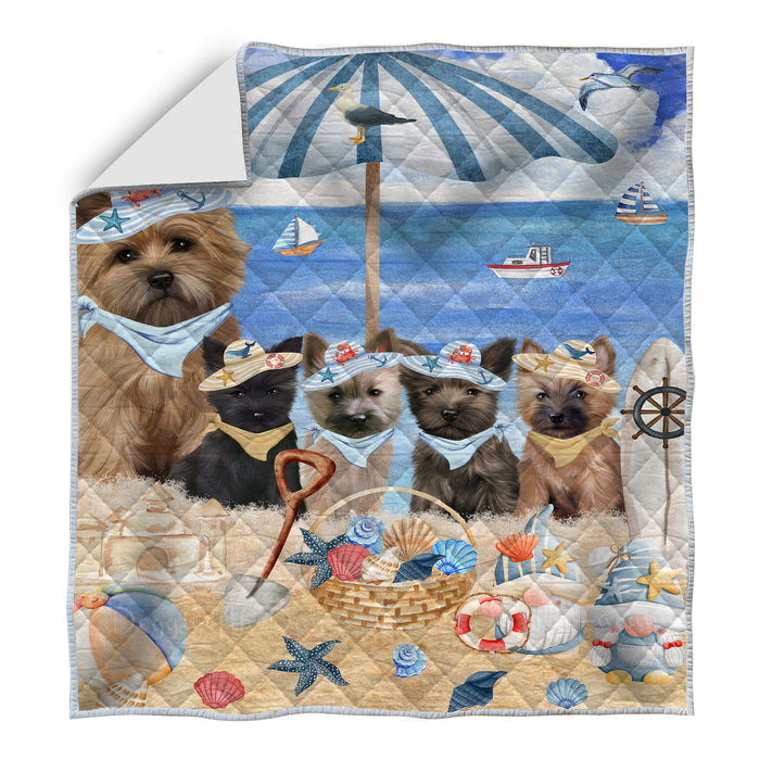 Cairn Terrier Bedspread Quilt, Bedding Coverlet Quilted, Explore a Variety of Designs, Personalized, Custom, Dog Gift for Pet Lovers