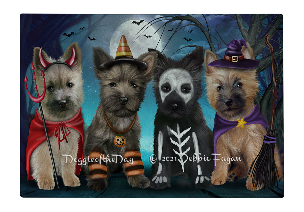 Happy Halloween Trick or Treat Cairn Terrier Dogs Cutting Board - Easy Grip Non-Slip Dishwasher Safe Chopping Board Vegetables C79579