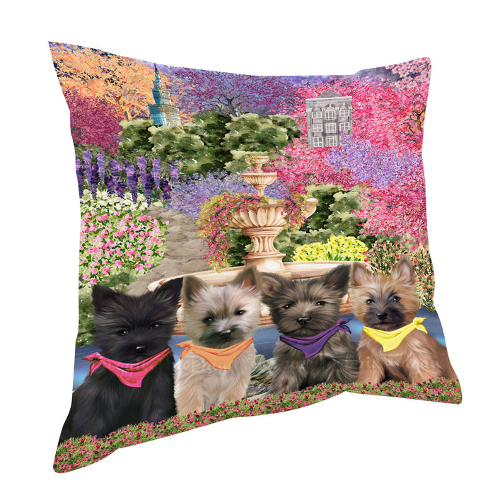 Cairn Terrier Pillow: Cushion for Sofa Couch Bed Throw Pillows, Personalized, Explore a Variety of Designs, Custom, Pet and Dog Lovers Gift
