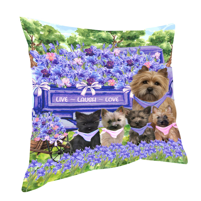 Cairn Terrier Pillow, Explore a Variety of Personalized Designs, Custom, Throw Pillows Cushion for Sofa Couch Bed, Dog Gift for Pet Lovers