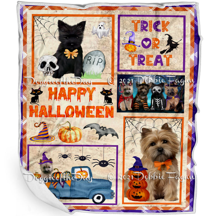 Happy Halloween Trick or Treat Cairn Terrier Dogs Blanket BLNKT143733