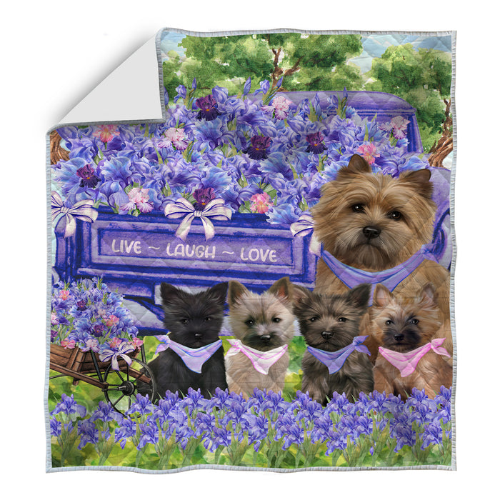 Cairn Terrier Bed Quilt, Explore a Variety of Designs, Personalized, Custom, Bedding Coverlet Quilted, Pet and Dog Lovers Gift