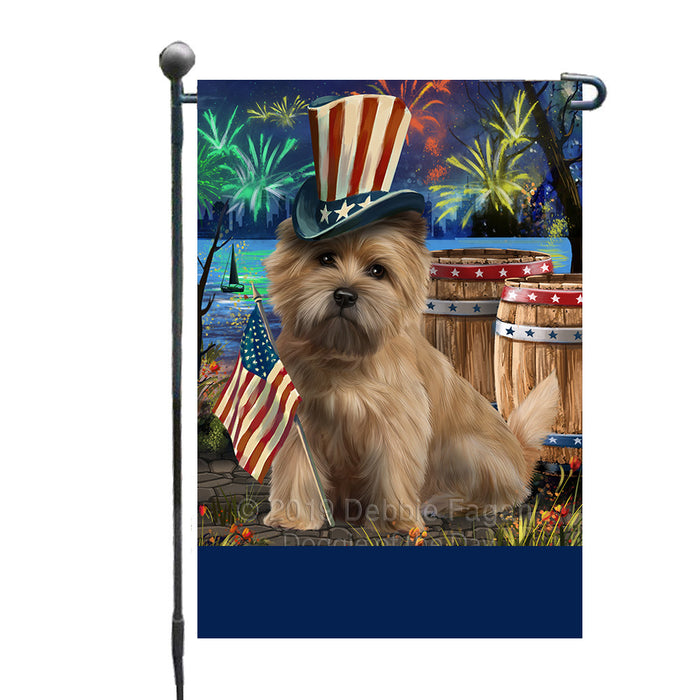 Personalized 4th of July Firework Cairn Terrier Dog Custom Garden Flags GFLG-DOTD-A57847