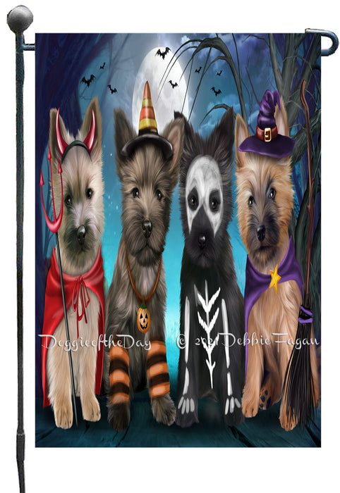 Happy Halloween Trick or Treat Cairn Terrier Dogs Garden Flags- Outdoor Double Sided Garden Yard Porch Lawn Spring Decorative Vertical Home Flags 12 1/2"w x 18"h