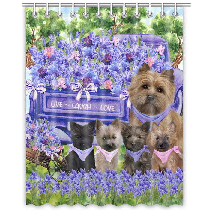 Cairn Terrier Shower Curtain, Explore a Variety of Custom Designs, Personalized, Waterproof Bathtub Curtains with Hooks for Bathroom, Gift for Dog and Pet Lovers