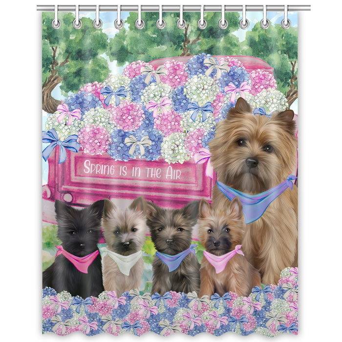 Cairn Terrier Shower Curtain: Explore a Variety of Designs, Personalized, Custom, Waterproof Bathtub Curtains for Bathroom Decor with Hooks, Pet Gift for Dog Lovers