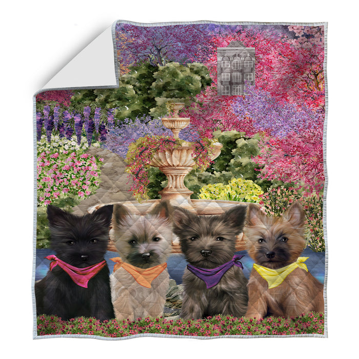 Cairn Terrier Bedding Quilt, Bedspread Coverlet Quilted, Explore a Variety of Designs, Custom, Personalized, Pet Gift for Dog Lovers