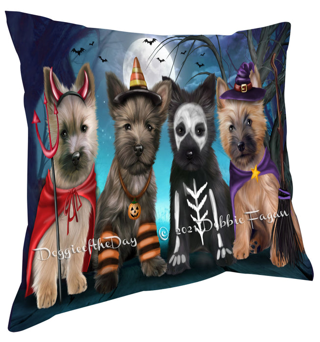 Happy Halloween Trick or Treat Cairn Terrier Dogs Pillow with Top Quality High-Resolution Images - Ultra Soft Pet Pillows for Sleeping - Reversible & Comfort - Ideal Gift for Dog Lover - Cushion for Sofa Couch Bed - 100% Polyester, PILA88489