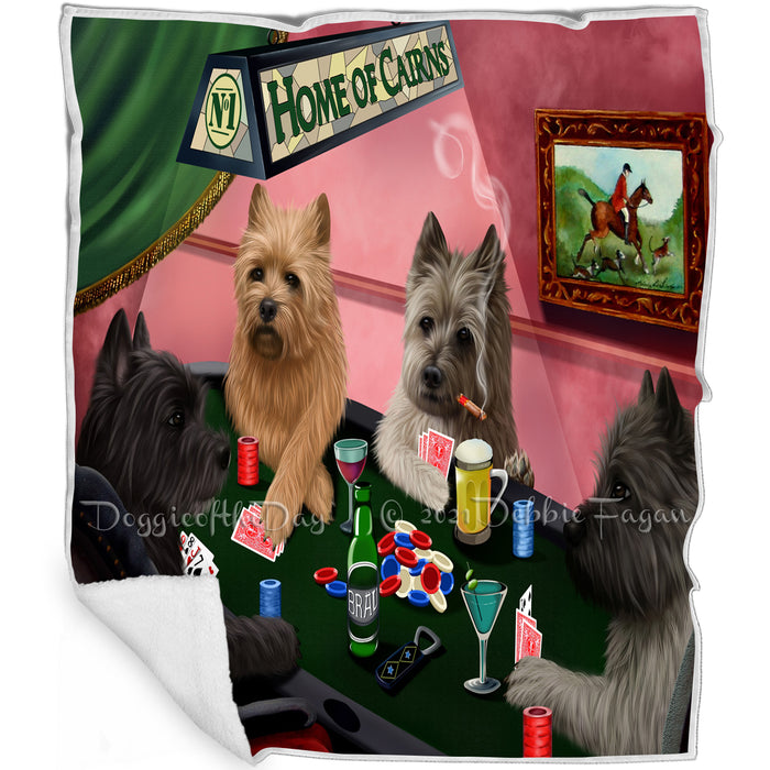 Home of Cairns 4 Dogs Playing Poker Blanket