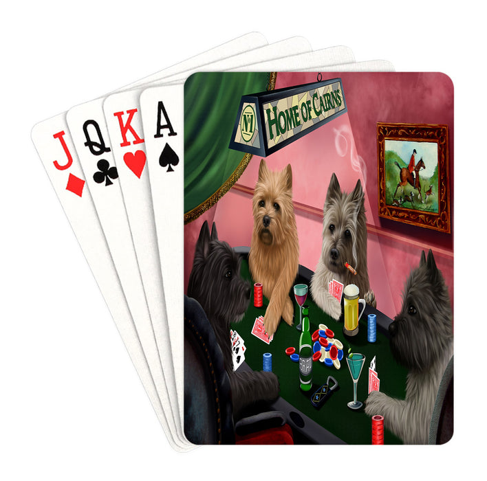 Home of Cairn Terrier Dogs Playing Poker Playing Card Decks
