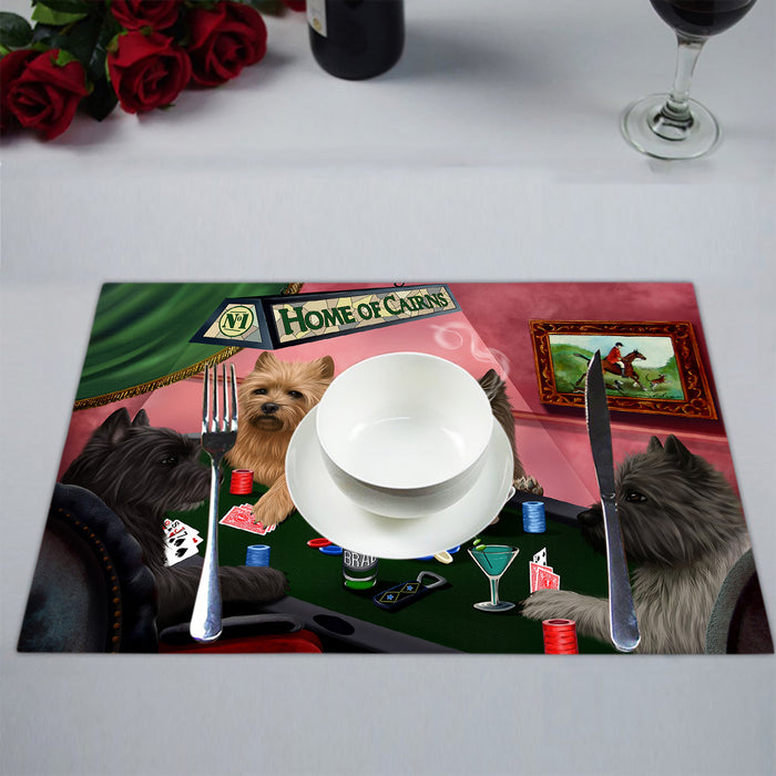 Home of  Cairn Terrier Dogs Playing Poker Placemat