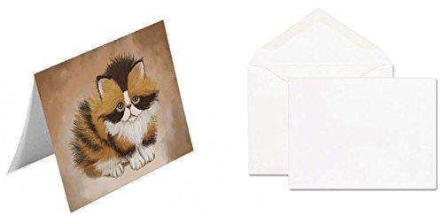 Calico Cat Handmade Artwork Assorted Pets Greeting Cards and Note Cards with Envelopes for All Occasions and Holiday Seasons