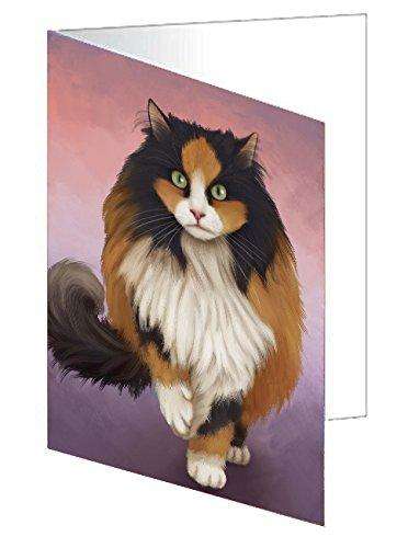 Calico Cat Handmade Artwork Assorted Pets Greeting Cards and Note Cards with Envelopes for All Occasions and Holiday Seasons