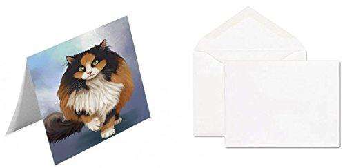 Calico Cat Handmade Artwork Assorted Pets Greeting Cards and Note Cards with Envelopes for All Occasions and Holiday Seasons