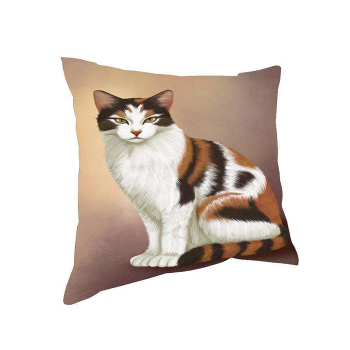Calico Cat Throw Pillow