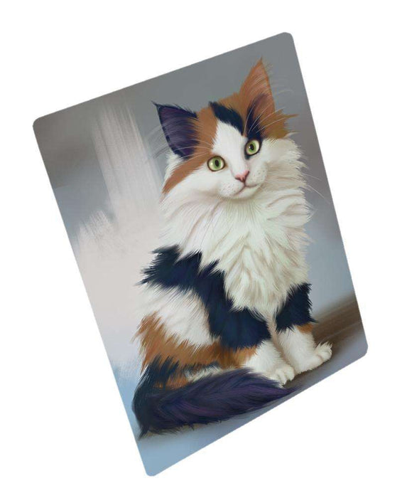 Calico Kitten Cat Art Portrait Print Woven Throw Sherpa Plush Fleece Blanket