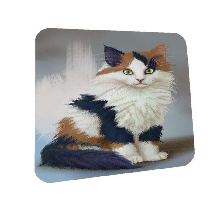 Calico Kitten Cat Coasters Set of 4