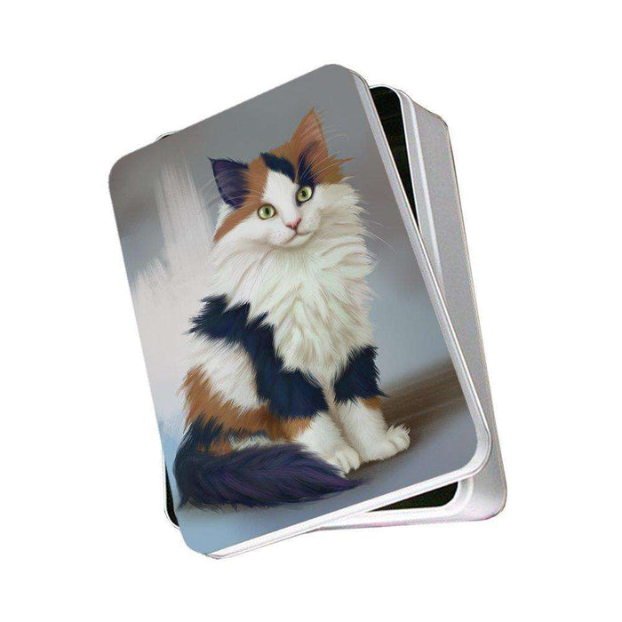 Calico Kitten Cat Photo Tin