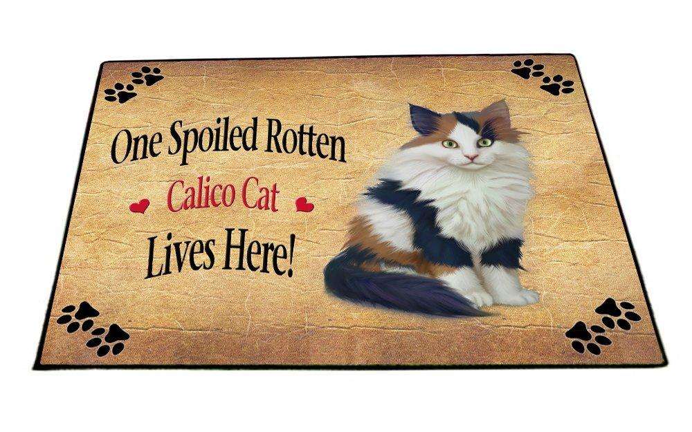 Calico Kitten Spoiled Rotten Cat Indoor/Outdoor Floormat