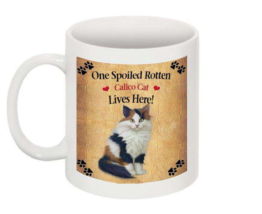 Calico Kitten Spoiled Rotten Cat Mug