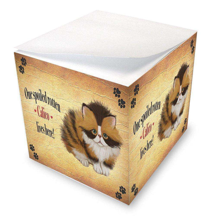 Calico Spoiled Rotten Cat Note Cube