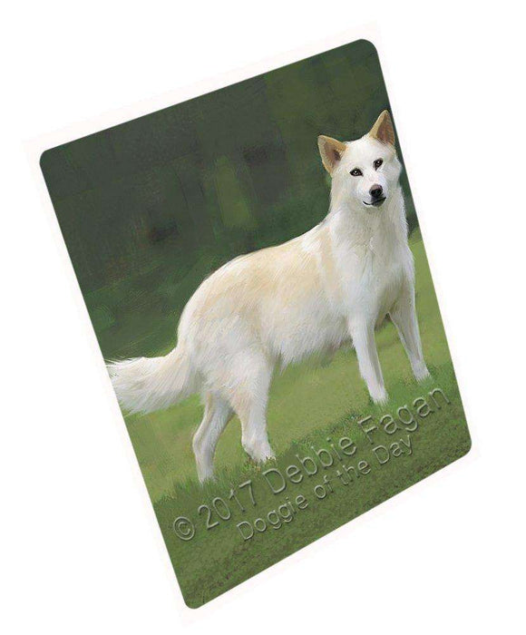 Canaan Dog Tempered Cutting Board