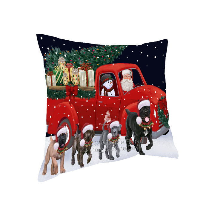 Christmas Express Delivery Red Truck Running Cane Corso Dogs Pillow PIL86028