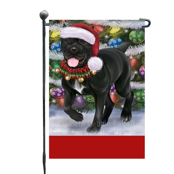 Personalized Trotting in the Snow Cane Corso Dog Custom Garden Flags GFLG-DOTD-A60693