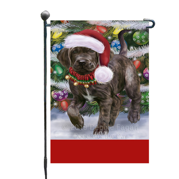 Personalized Trotting in the Snow Cane Corso Dog Custom Garden Flags GFLG-DOTD-A60694