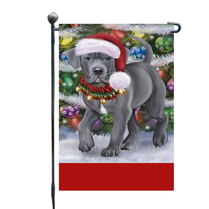 Personalized Trotting in the Snow Cane Corso Dog Custom Garden Flags GFLG-DOTD-A60696