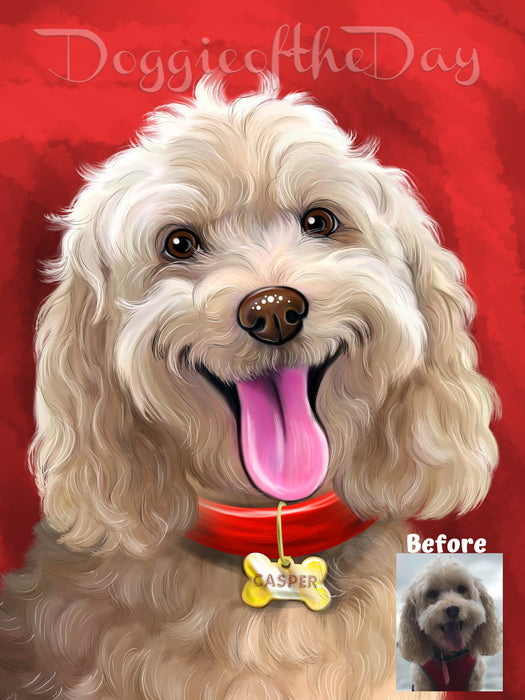 Digital Painting PERSONALIZED Caricature PET PORTRAIT! Custom Pet Dog or Cat Art