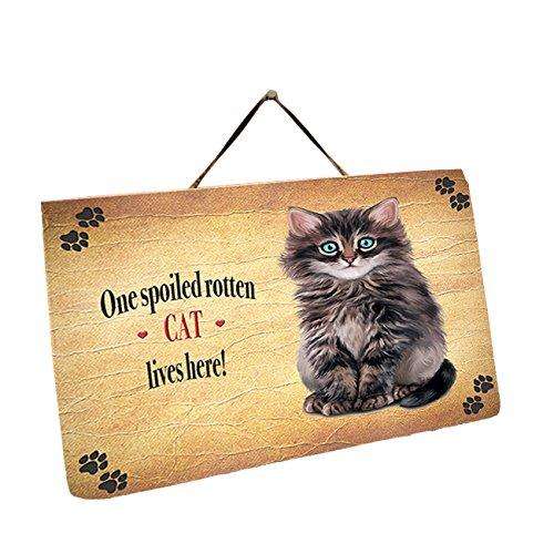 Cat Dark Grey Wall Décor Hanging Spoiled Rotten Dog Slate