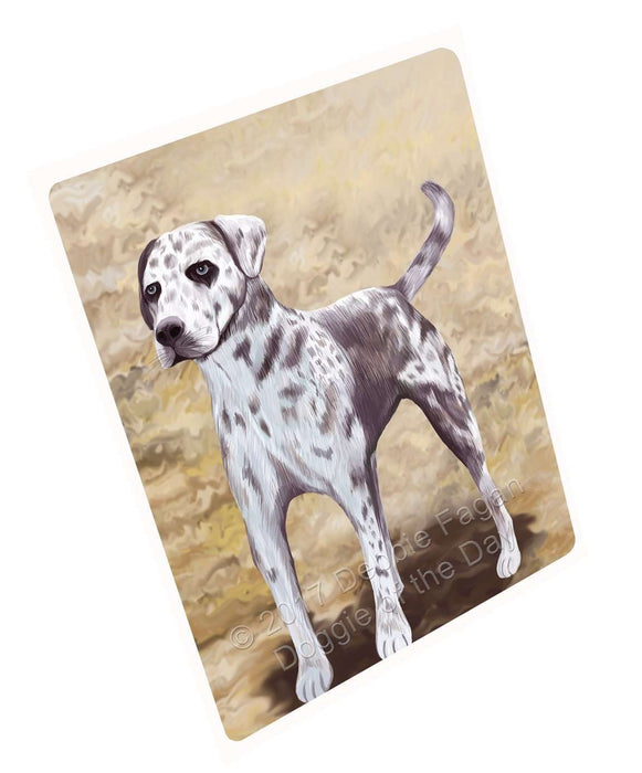 Catahoala Leopard Dog Art Portrait Print Woven Throw Sherpa Plush Fleece Blanket