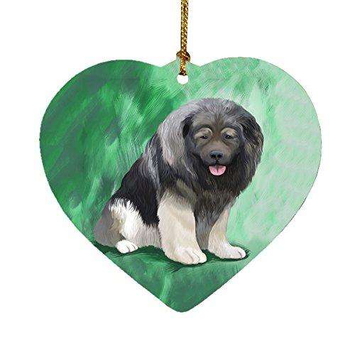 Caucasian Ovcharka Dog Heart Christmas Ornament