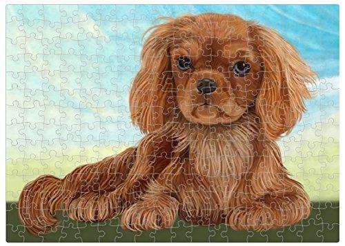 Cavalier King Charles Spaniel Cat Puzzle with Photo Tin (300 pc.)