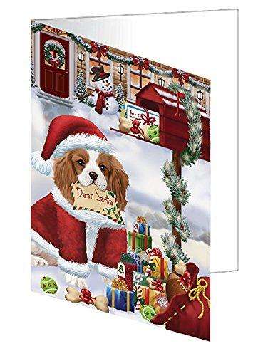 Cavalier King Charles Spaniel Dear Santa Letter Christmas Holiday Mailbox Dog Handmade Artwork Assorted Pets Greeting Cards and Note Cards with Envelopes for All Occasions and Holiday Seasons