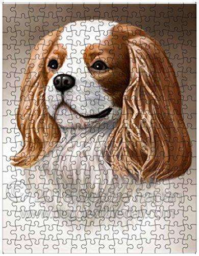 Cavalier King Charles Spaniel Dog Art Portrait Print 300 Pc. Puzzle with Photo Tin